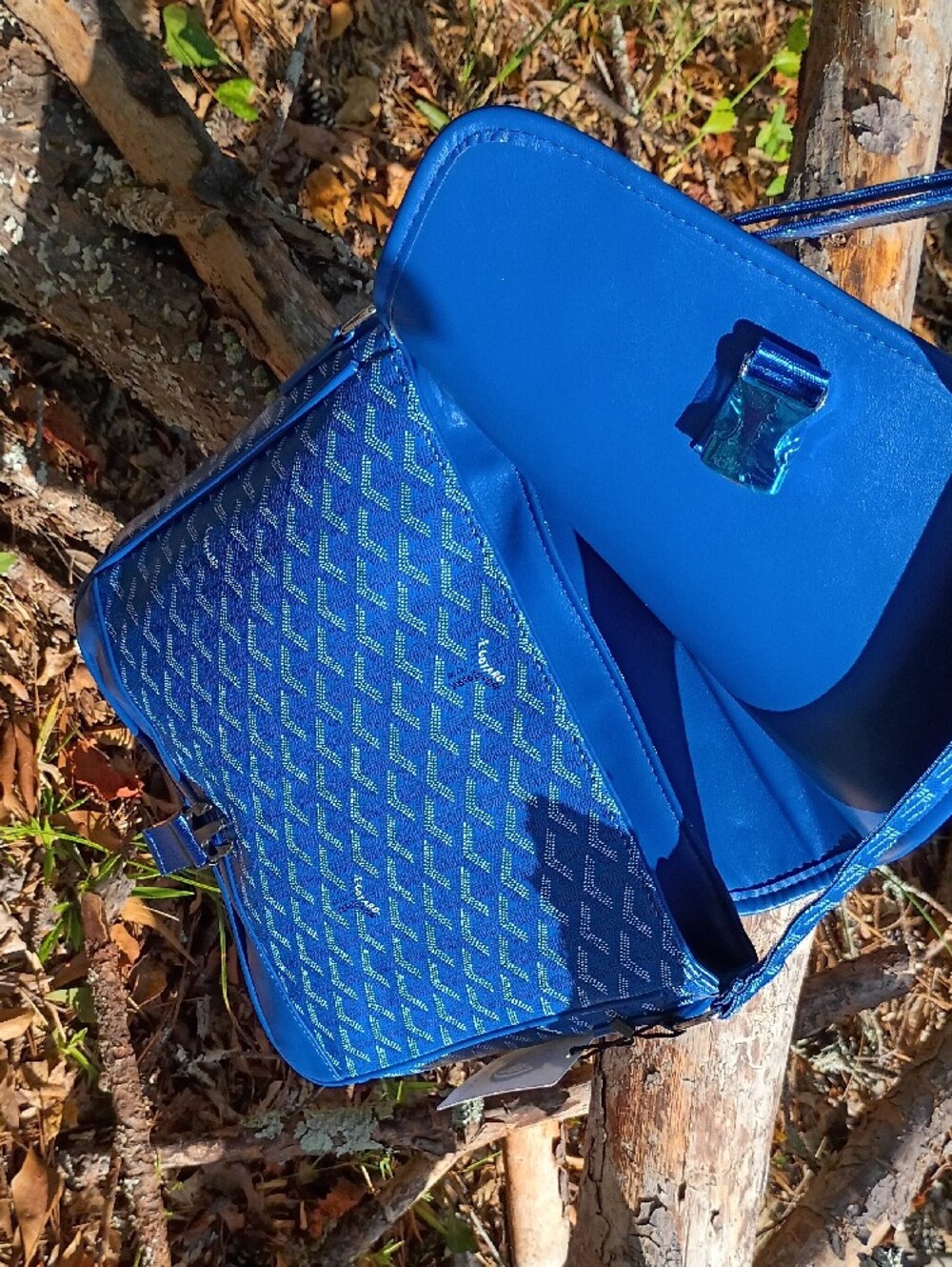 Goyard Blue Patterned Messenger Bag - Picture 3 of 9
